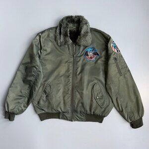 Midnight Ink Heritage Bomber Jacket – Faux-Shearling Lined (L/XL)